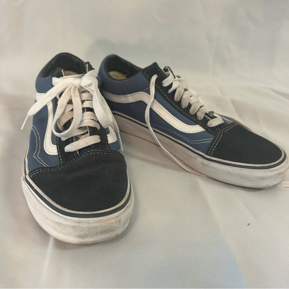 Vans Black and Blue Sneakers Classic Style